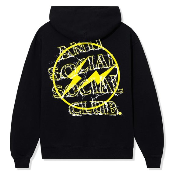 ASSC X Fragment Bolt 2023 Hoodie Black Yellow Brand New DS Shirts